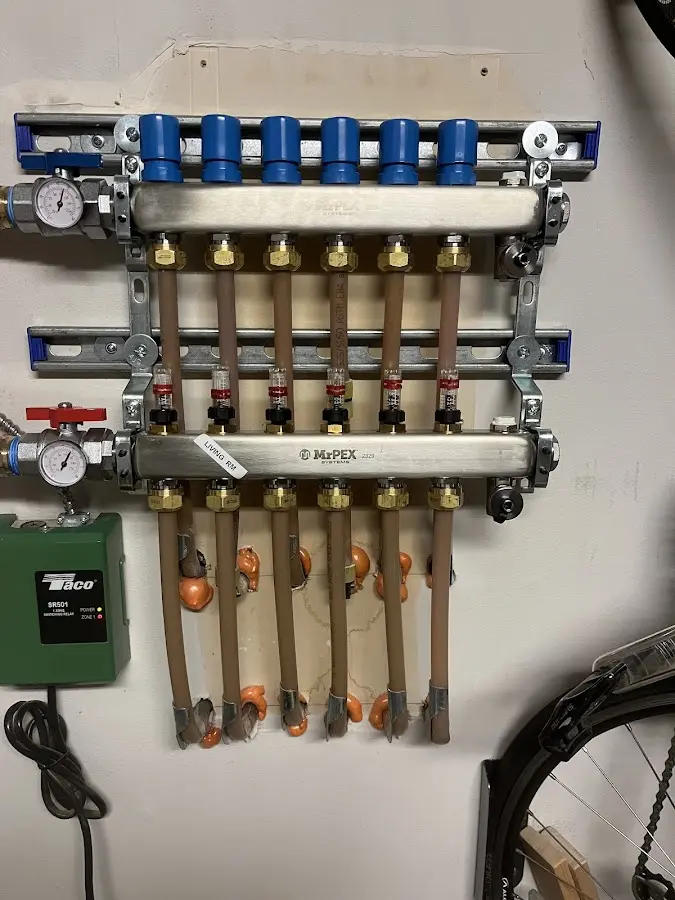 Plumber performing Gas Leak Detection at a residential property in Minot